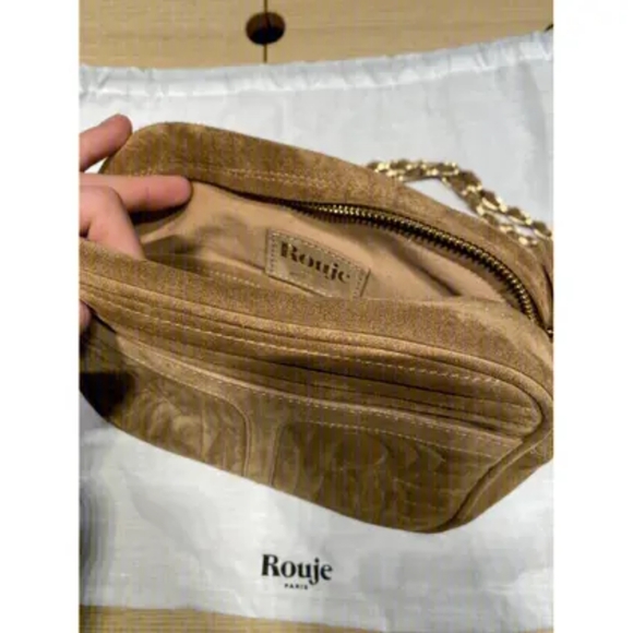 Rouje Mickey Tan suede handbag - Picture 6 of 6